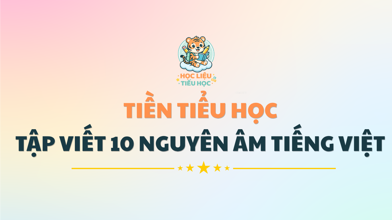 Tập viết 10 phiên âm Tiếng Việt - Không có nét đứt