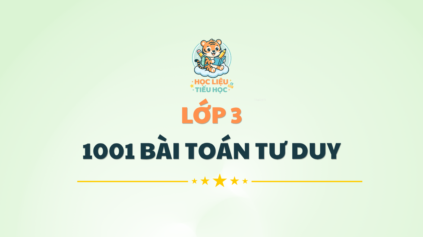 1001 bài toán tư duy cho học sinh lớp 3 PDF Miễn phí